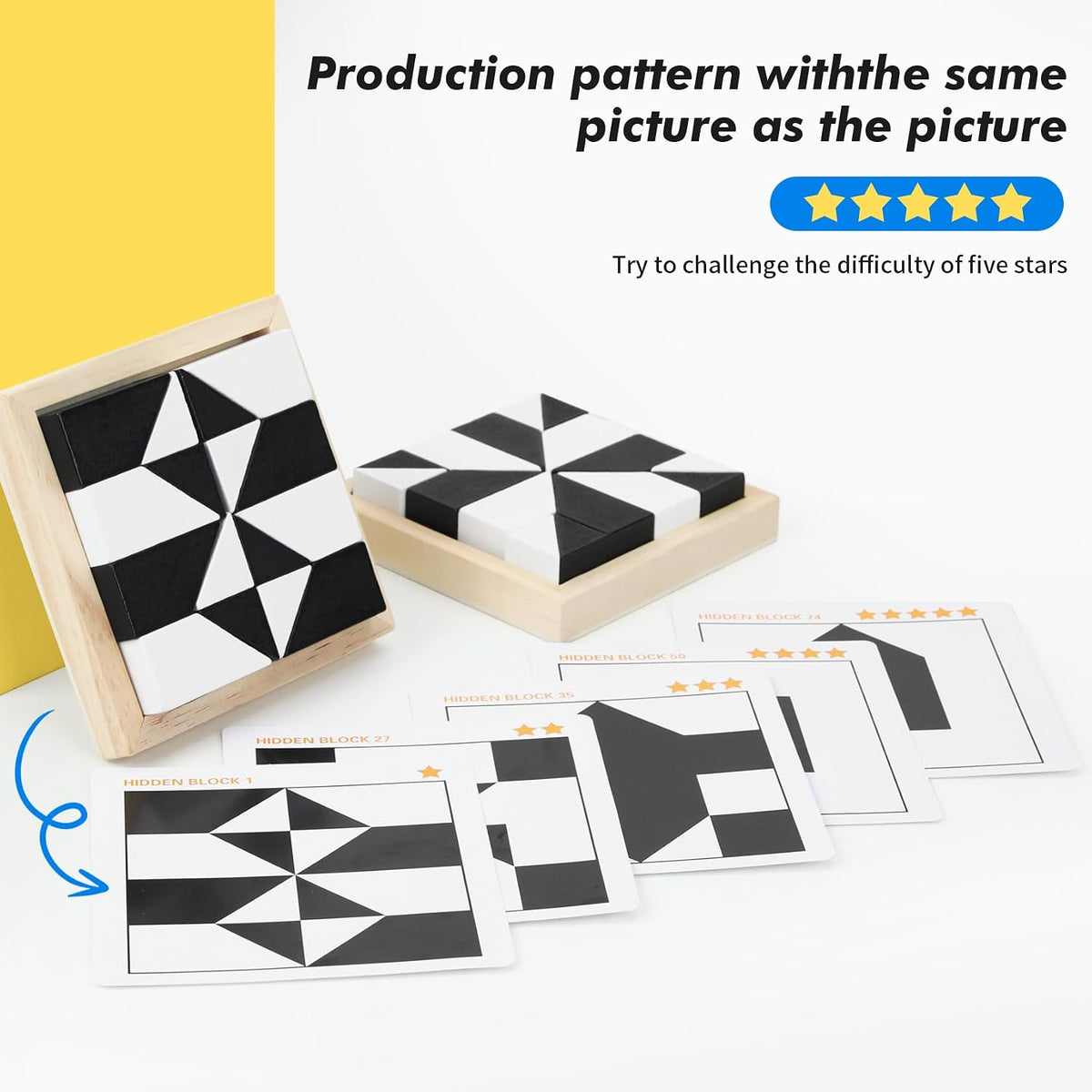 QZMTOY Brain Puzzle Spiel IQ Puzzle Game Holz Brain Teasers Puzzles