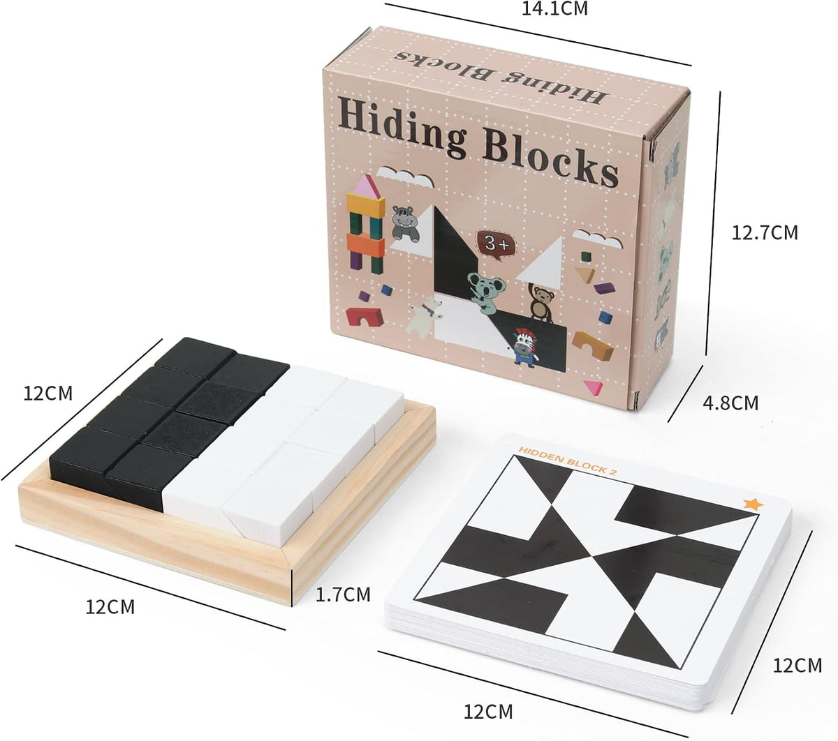 QZMTOY Brain Puzzle Spiel IQ Puzzle Game Holz Brain Teasers Puzzles