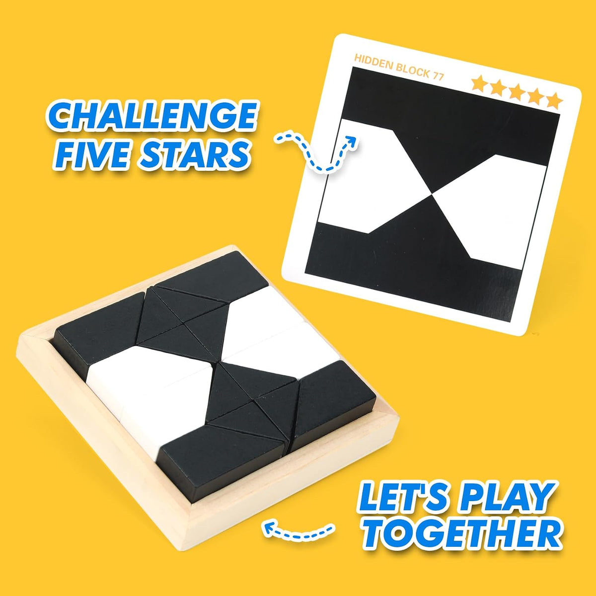 QZMTOY Brain Puzzle Spiel IQ Puzzle Game Holz Brain Teasers Puzzles
