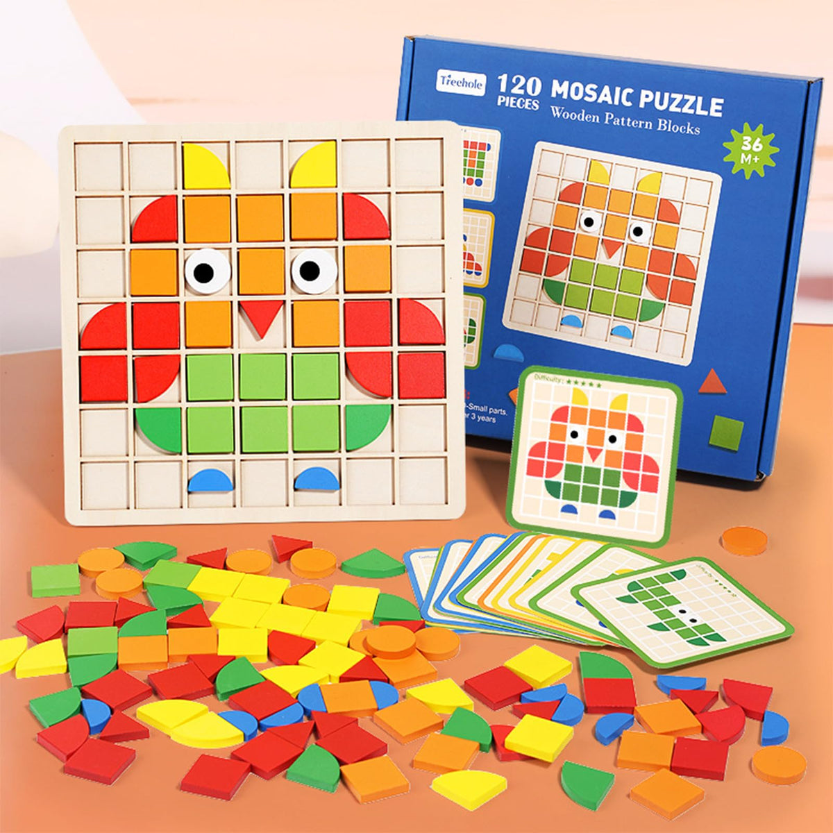 Kreatives Holzpuzzle St?cke & Ringe,formanpassungsspiel,Montessori Spielzeug ab 3 4 5 6 Jahre,Tangram Kinder,konzentrationsspiele lernspiele ab 4 5 6 Jahre,steckspiel holzpuzzle Kinder