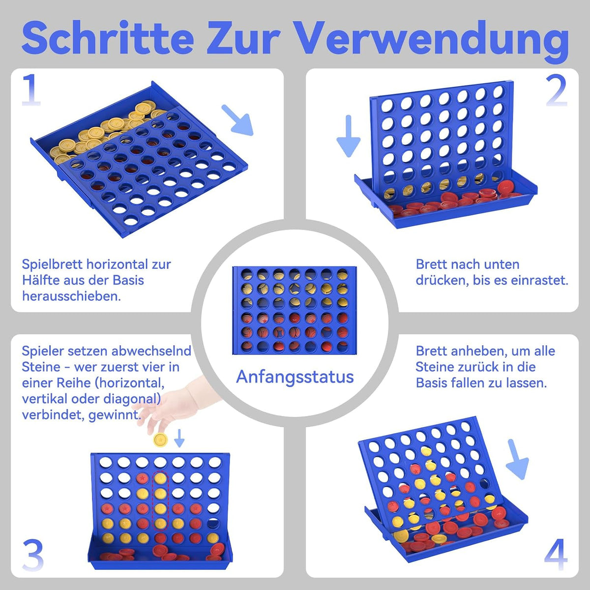 Pup Go Standard-Größe 4 in Einer Reihe Brettspiele für Kinder ab 3+ Jahren