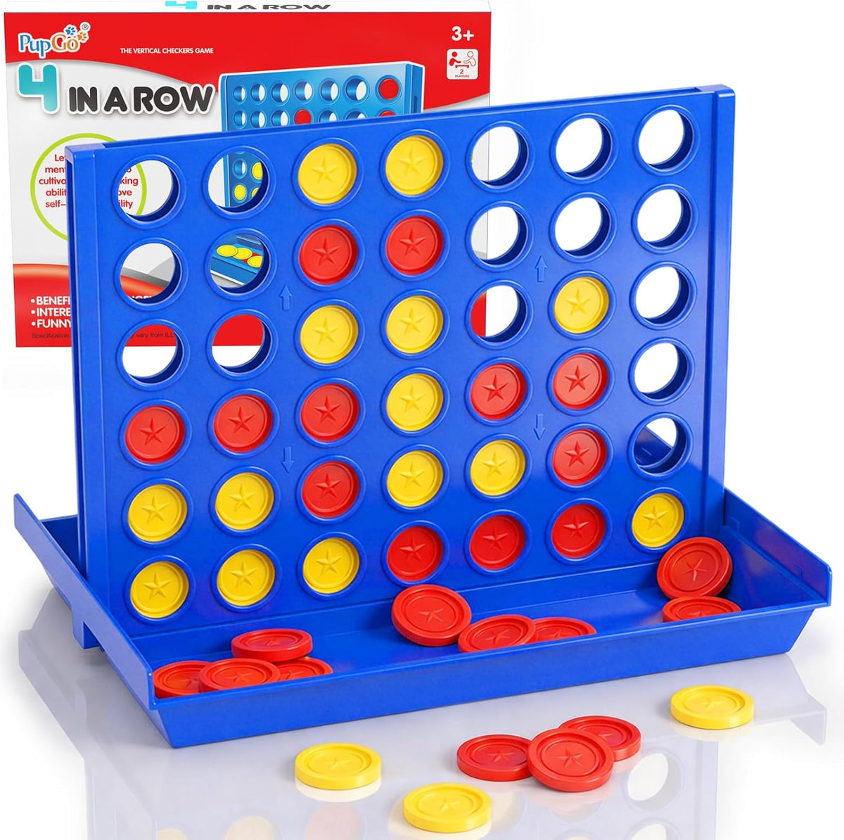 Pup Go Standard-Größe 4 in Einer Reihe Brettspiele für Kinder ab 3+ Jahren